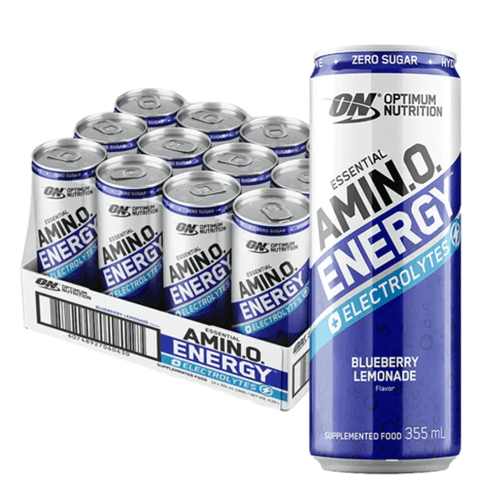 OPTIMUM NUTRITION AMINO ENERGY SPARKLING RTD - 12 PACK - Bay Supplements - RTDs - Blueberry Lemonade - Amino Acids/BCAA - Electrolytes