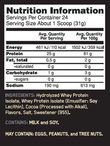 OPTIMUM NUTRITION GOLD STANDARD 100% ISOLATE - 1.58LB - Bay Supplements - Protein Powder - Lactose Free Protein - Whey Isolate Protein
