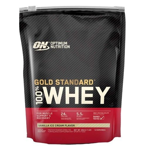 OPTIMUM NUTRITION GOLD STANDARD 100% WHEY 1LB - Bay Supplements - Protein Powder - Vanilla Ice Cream - Whey Protein