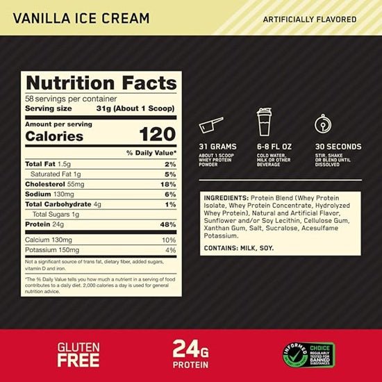 OPTIMUM NUTRITION GOLD STANDARD 100% WHEY 3.96LB - Bay Supplements - Protein Powder - deals - Protein powder