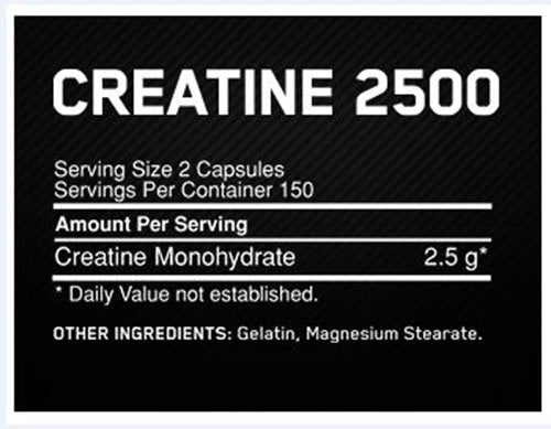 OPTIMUM NUTRITION MICRONIZED CREATINE - 100 CAPS - Bay Supplements - Creatine - Muscle Growth