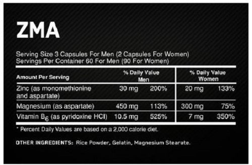 OPTIMUM NUTRITION ZMA 90 CAPS - Bay Supplements