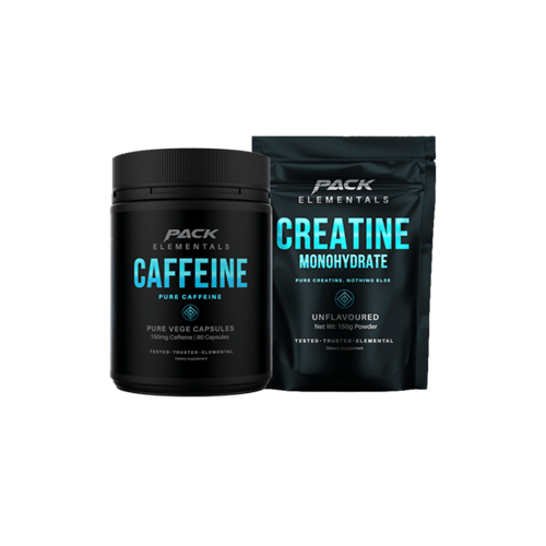 PACK NUTRITION ELEMENTALS CAFFEINE 90 CAPS + FREE CREATINE 150G BAG - Bay Supplements - Pre-workout - Creatine - deals - Pre-workout