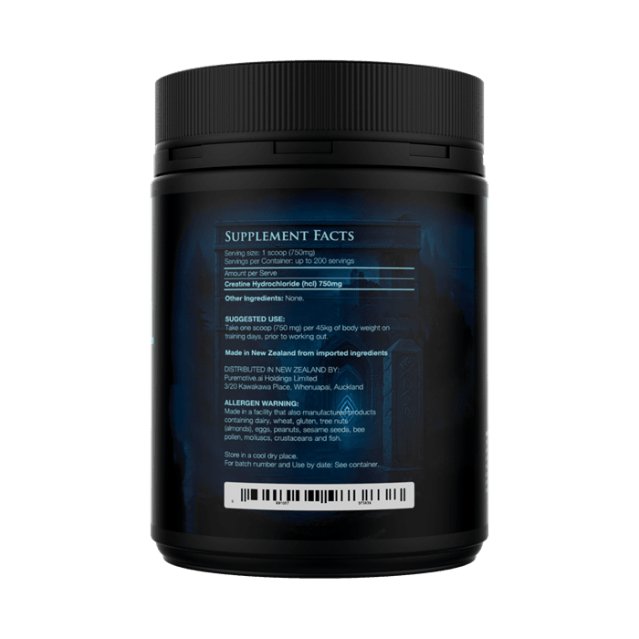 PACK NUTRITION ELEMENTALS CREATINE HCL 150G - Bay Supplements