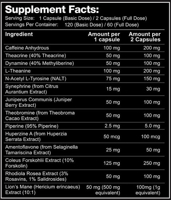 PACK NUTRITION SHRED BURNER CAPSULES 120 SERVE - Bay Supplements