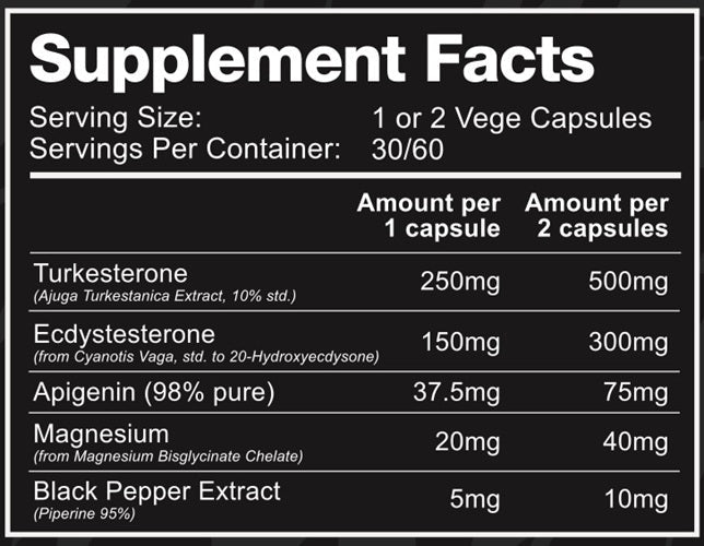 PACK NUTRITION TURK SUPERCHARGED 60 CAPSULES (2 FOR 1) - Bay Supplements