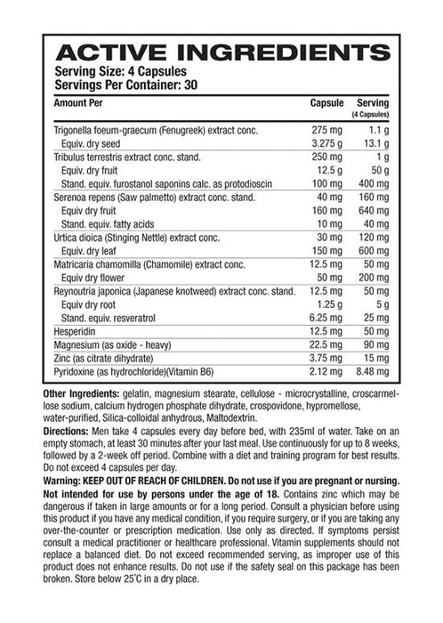 PHARMAFREAK TEST FREAK 120 CAPS - Bay Supplements - General Health - Mens Health - Muscle Growth - Testosterone Booster