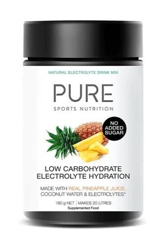 PURE SPORTS NUTRITION ELECTROLYTE HYDRATION LOW CARB 160G - Bay Supplements - Pineapple - Electrolytes
