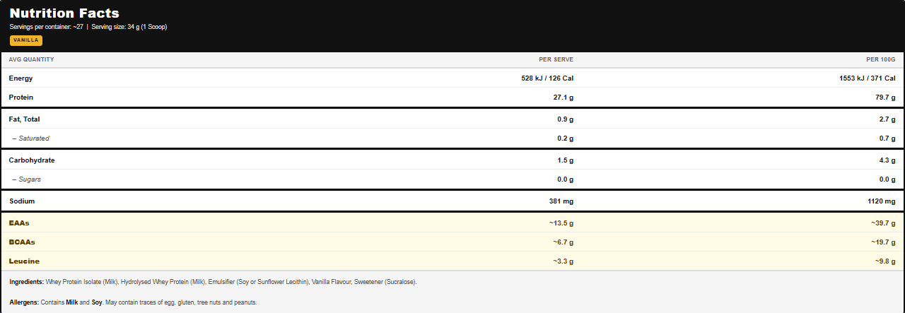 PVL ISOGOLD PREMIUM ISOLATE PROTEIN 2LB - Bay Supplements
