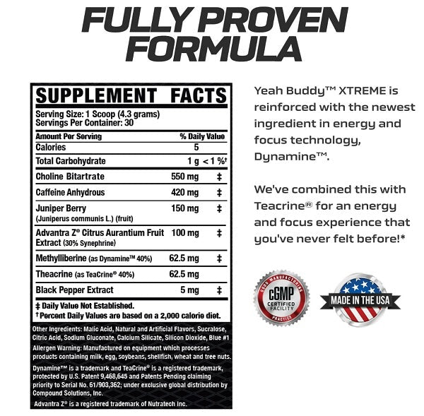 RONNIE COLEMAN YEAH BUDDY XTREME PRE - WORKOUT 30 SERVES - DATED 1/26 - Bay Supplements