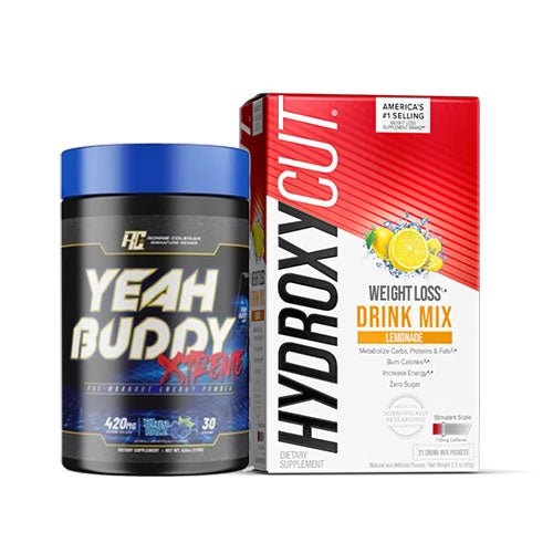 RONNIE COLEMAN YEAH BUDDY XTREME PRE - WORKOUT 30 SERVES + FREE HYDROXYCUT DRINK MIX LEMONADE 21 PACK - Bay Supplements