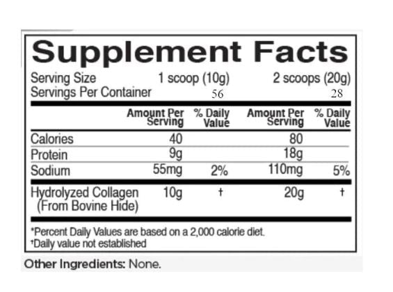 RULE 1 COLLAGEN PEPTIDES 56 SERVES - Bay Supplements - General Health - Collagen - Skin & Hair Support