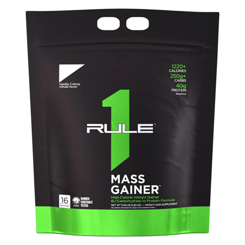 RULE 1 MASS GAINER 12LB - Bay Supplements - Mass Gainer - Vanilla Creme - Muscle Growth - Protein powder