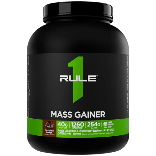 RULE 1 MASS GAINER 6LB - Bay Supplements - Mass Gainer - Chocolate Fudge - Muscle Growth - Protein powder