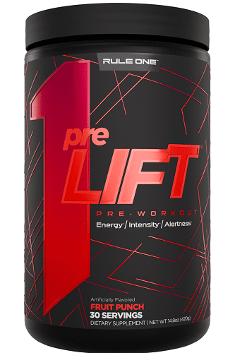 RULE 1 PRE LIFT 30 SERVES - Bay Supplements - Pre-workout - Fruit Punch - Endurance - Nootropics