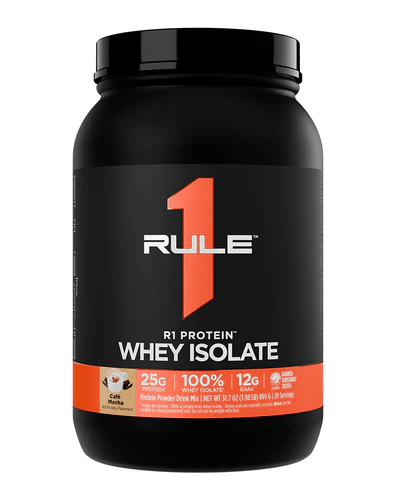 RULE 1 PROTEIN ISOLATE 2LB - Bay Supplements - Protein Powder - Cafe Mocha - Gluten Free Protein - Lactose Free Protein