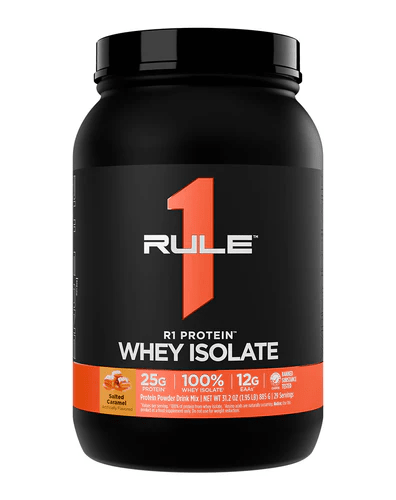 RULE 1 PROTEIN ISOLATE 2LB - Bay Supplements - Protein Powder - Salted Caramel - Gluten Free Protein - Lactose Free Protein