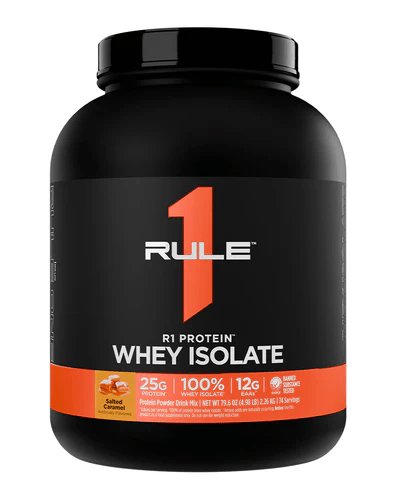 RULE 1 PROTEIN ISOLATE 5LB - Bay Supplements - Protein powder - Salted Caramel - Gluten Free Protein - Lactose Free Protein