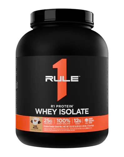 RULE 1 PROTEIN ISOLATE 5LB - Bay Supplements - Protein powder - Cafe Mocha - Gluten Free Protein - Lactose Free Protein