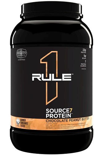 RULE 1 SOURCE7 PROTEIN 2LB - Bay Supplements - Protein powder - Chocolate Peanut Butter - Extended Release Protein - Whey Protein