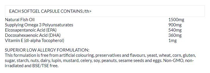 SANDERSON FISH OIL 3000 TRIPLE STRENGTH OMEGA 3 150 CAPSULES - Bay Supplements