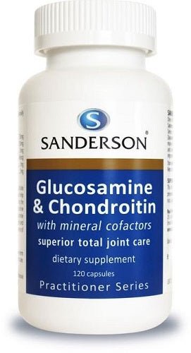 SANDERSON GLUCOSAMINE & CHONDROITIN WITH COFACTORS 120 CAPSULES - Bay Supplements