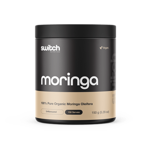 SWITCH NUTRITION 100% PURE ORGANIC MORINGA POWDER - 150 SERVES - Bay Supplements - General Health - Detox & Cleanse - Plant Based