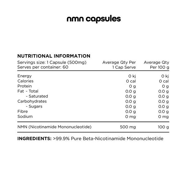 SWITCH NUTRITION ESSENTIALS NMN - 60 CAPS - Bay Supplements