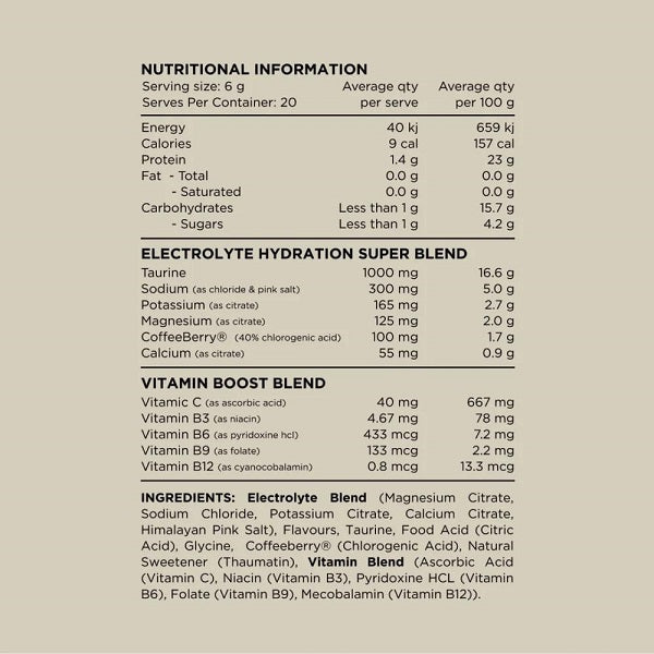 SWITCH NUTRITION HYDRATE ELECTROLYTES 20x6G - Bay Supplements