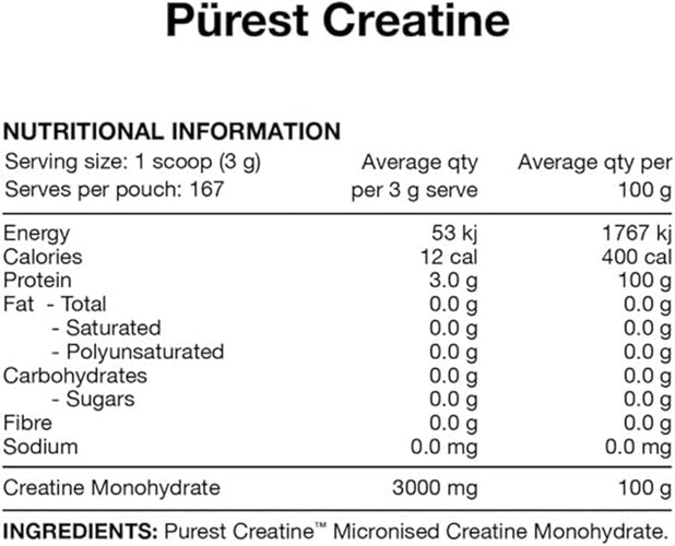 SWITCH NUTRITION PUREST CREATINE MONOHYDRATE - 167 SERVES - Bay Supplements - Creatine - general health - Muscle Growth
