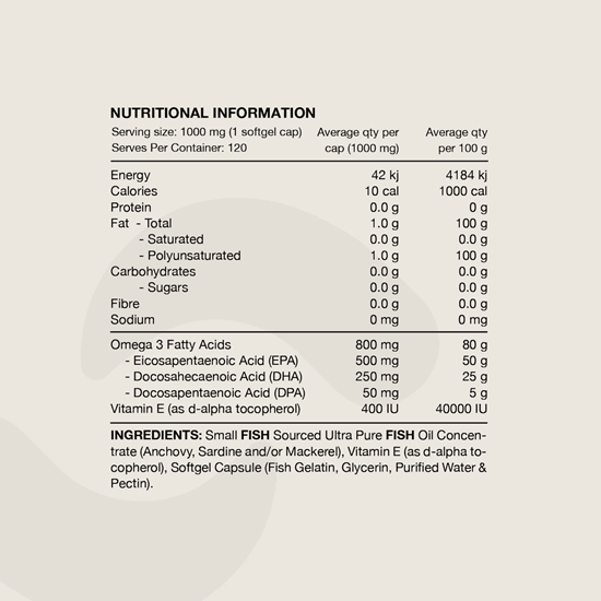 SWITCH NUTRITION ULTRA FISH OIL - 120 CAPS - Bay Supplements - General Health - Essential fatty Acids