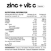 SWITCH NUTRITION ZINC + VIT C - 60 VEG CAPS - Bay Supplements - General Health - Mens Health - Skin & Hair Support