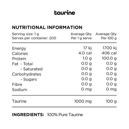 SWITCH NUTRITION 100% PURE TAURINE 200G