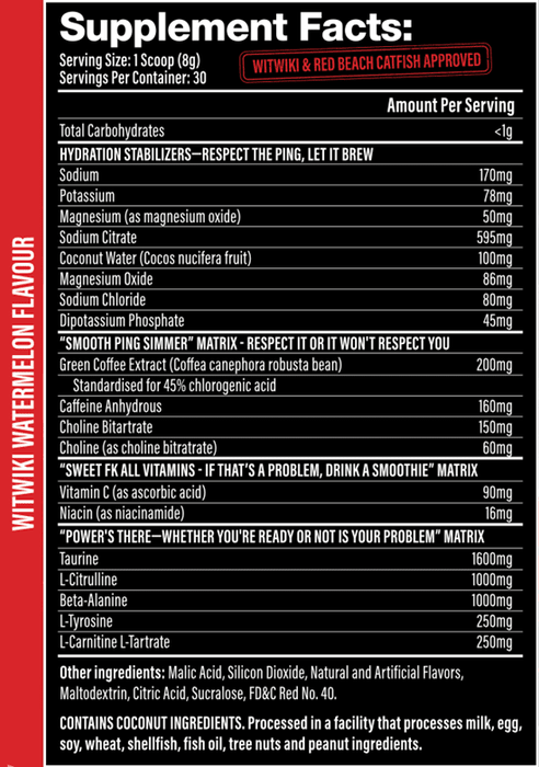 UFO MOTHERSHIP THE SMOOTH PING ARRIVAL PRE - WORKOUT - 30 SERVES - WITWIKI WATERMELON - Bay Supplements