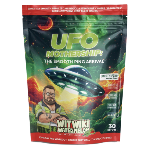 UFO MOTHERSHIP THE SMOOTH PING ARRIVAL PRE - WORKOUT - 30 SERVES - WITWIKI WATERMELON - Bay Supplements
