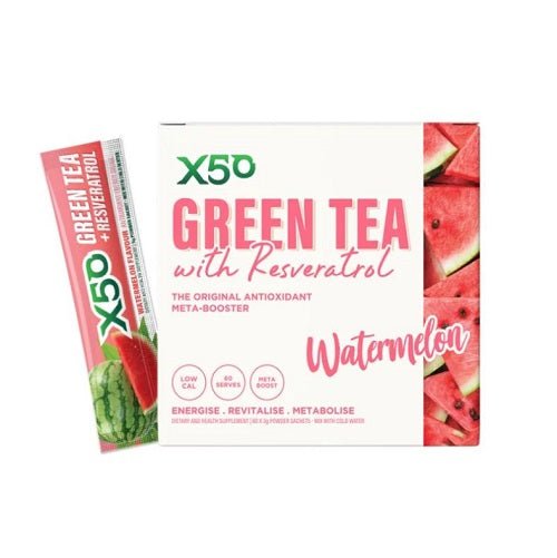 X50 GREEN TEA + RESVERATROL 60 SERVE - Bay Supplements