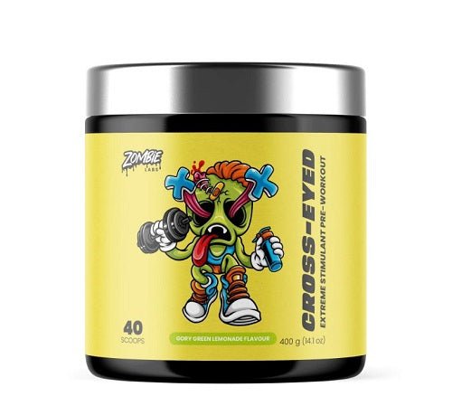 ZOMBIE LABS CROSS-EYED PRE-WORKOUT - 40 SERVES - Bay Supplements - Pre-workout - Gory Green Lemonade - Endurance - Nootropics