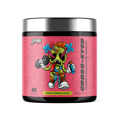 ZOMBIE LABS CROSS-EYED PRE-WORKOUT - 40 SERVES - Bay Supplements - Pre-workout - Wicked Watermelon - Endurance - Nootropics