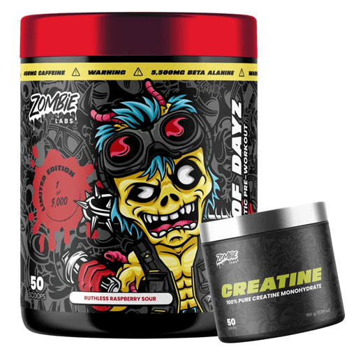 ZOMBIE LABS END OF DAYZ APOCALYPTIC PRE-WORKOUT + FREE CREATINE - Bay Supplements - Pre-workout - Creatine - deals - Endurance