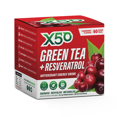 X50 GREEN TEA + RESVERATROL 60 SERVE