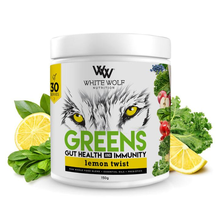 WHITE WOLF NUTRITION GREEN GUT HEALTHY & IMMUNITY 30 SERVE