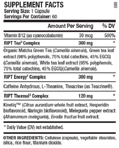 ANS PERFORMANCE RIPT THERMOGENIC 60 VEGE CAPSULES - Bay Supplements