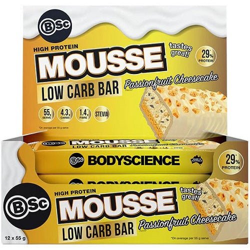 BSC LOW CARB MOUSSE BAR 55G - BOX OF 12 - Bay Supplements
