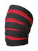 HARBINGER RED LINE KNEE WRAPS BLACK & RED 78" - Bay Supplements