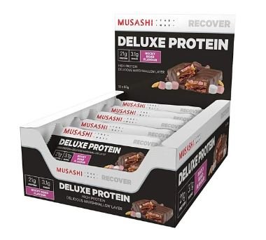 MUSASHI DELUXE HIGH PROTEIN BAR 12 PACK - Bay Supplements