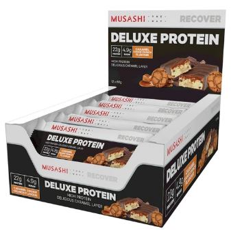 MUSASHI DELUXE HIGH PROTEIN BAR 12 PACK - Bay Supplements