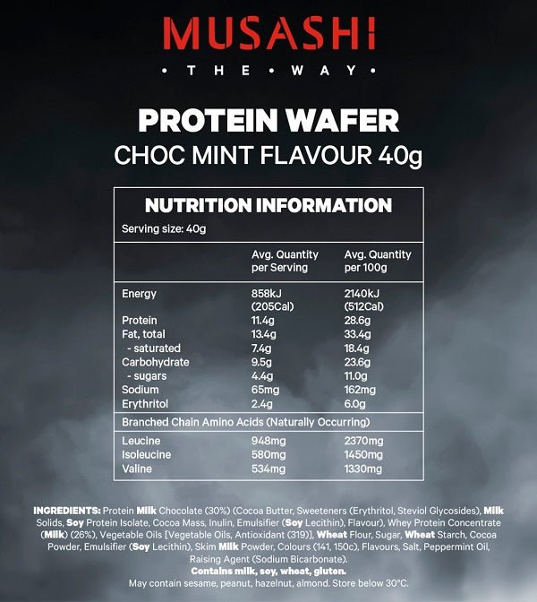 MUSASHI PROTEIN WAFER BAR 12 PACK - Bay Supplements