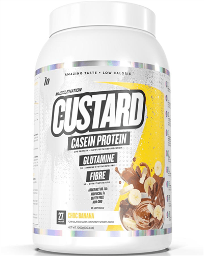 MUSCLE NATION CUSTARD CASEIN PROTEIN - Bay Supplements