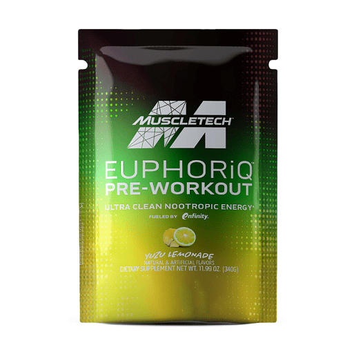 MUSCLETECH EUPHORIQ PRE-WORKOUT - 1 SERVE SAMPLE PACK - YUZU LEMONADE - Bay Supplements