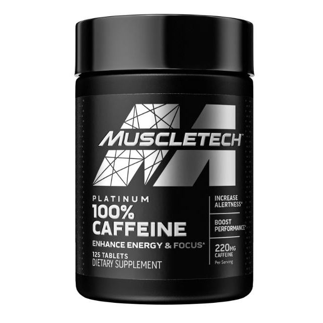 MUSCLETECH PLATINUM 100% CAFFEINE 125CAP - Bay Supplements